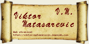 Viktor Matasarević vizit kartica